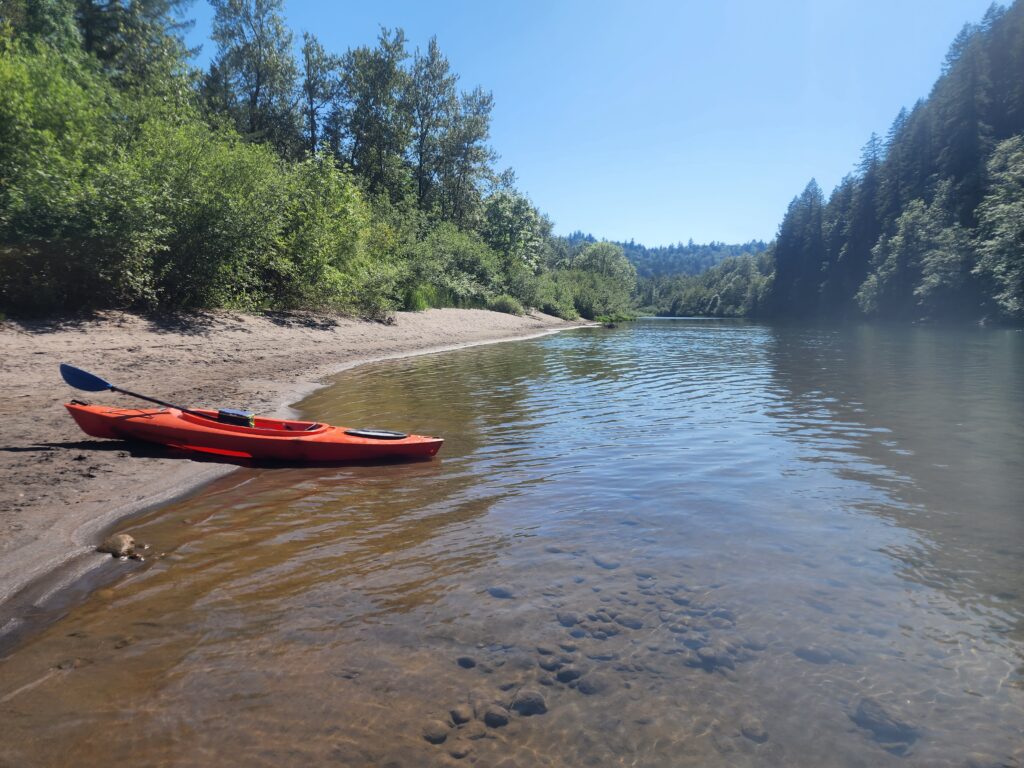 kayak, sandy river, troutdale oregon